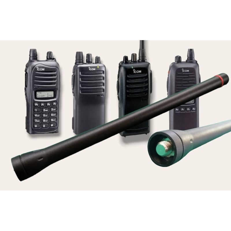 เสายาง VHF สำหรับวิทยุสื่อสาร ICOM F11,F14,F16,F3023,F3033T,F3GS,F1000T (แบบยาว 16 ซม) 136-174 MHZ.