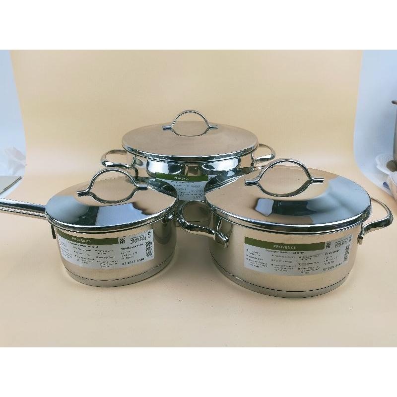 สินค้าใหม่ : หม้อ Stainless WMF CROMARGAN ขายยกชุด 3 ใบ (N1)