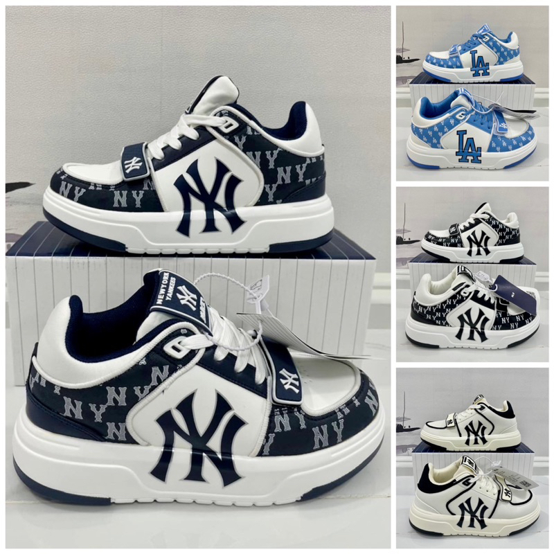 รองเท้าผ้าใบ MLB Chunky Liner Mid Denim (พร้อมส่ง36-42)ใส่ได้ผู้ชายผู้หญิง
