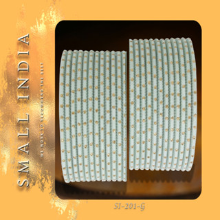 {**ส่งฟรี**} SMALL INDIA 🔆💠 12Bangles Bracelets Set GREEN shades กำไลข้อมือ 🔆💠 Women Jewelry