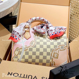 L-V Speedy Bandouliere 25 Damier Azur Canvas - Handbags Spring Collection – Nautical กระเป๋าทรงหมอน รุ่นท็อปฮิต