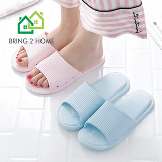 Bring2home รองเท้าแตะกันลื่น ยางPVC แบบบางน้ำหนักเบา ใส่สบาย พร้อมส่ง