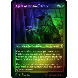 [MTG] Agent of the Iron Throne (Foil Etched) [CLB] [BLACK] [UNCOM] [FOIL] [ENG] (การ์ดเมจิค / Magic the Gathering)