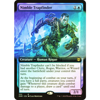 [MTG] Nimble Trapfinder (Extended Art) [ZNR] [BLUE] [RARE] [FOIL] [ENG] (การ์ดเมจิค / Magic the Gathering)