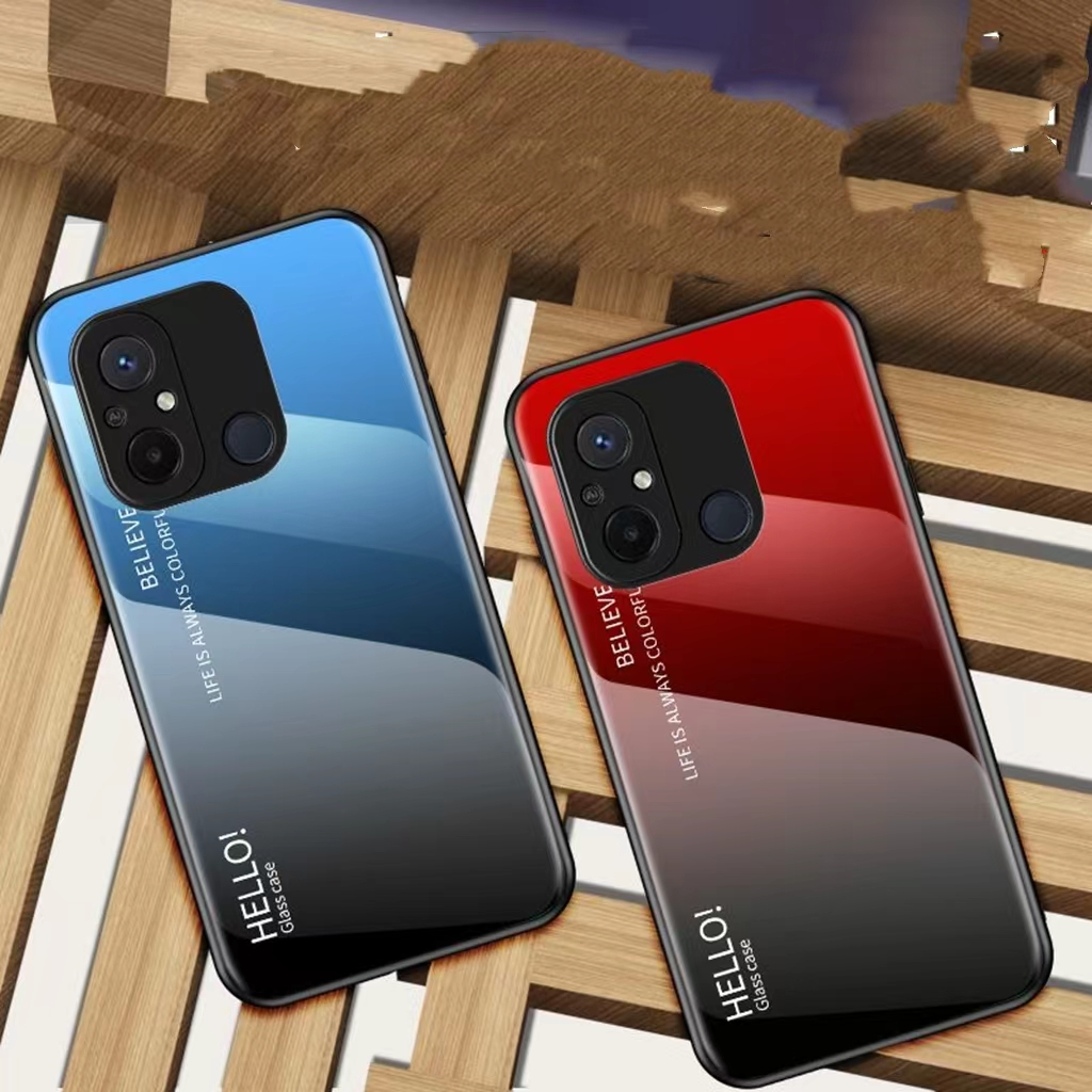 Case Redmi 12C เคสเงาไล่สี สำหรับ Xiaomi Redmi 12C / Poco C55 คสกระจกสองสี ขอบนิ่ม TPU CASE