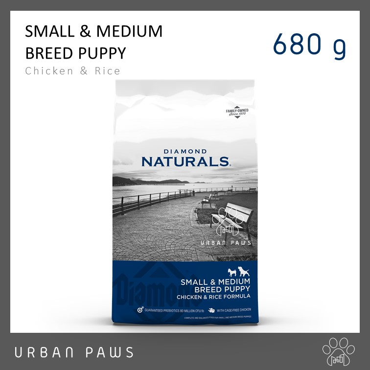[EXP 09/24] อาหารสุนัข Diamond Naturals - Small &amp; Medium Breed Puppy สูตรไก่และไข่ สำหรับลูกสุนัข 680 g