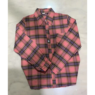สินค้ามือหนึ่ง สินค้าถ่ายจากภาพจริง เสื้อลายสก๊อต เสื้อเซิ้ตแขนยาว พร้อมส่ง