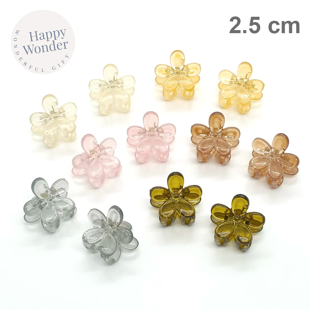 2 ชิ้น กิ๊บติดผมคู่ ดอกไม้ 2.4cm กิ๊บหนีบผม เนื้อด้าน ไม่หลุดง่าย สีหวาน น่ารัก หนีบผมข้าง ปอยผม