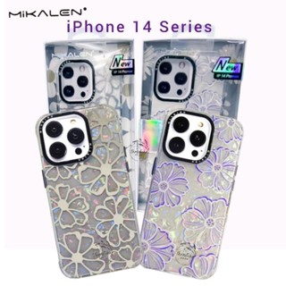 Mikalen เคสกันกระแทก พิมพ์ลายดอกไม้ iPhone 14 Series