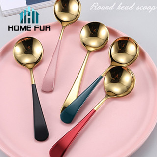 Home Fur ช้อนสแตนเลสหนา ช้อนกลม ช้อนซุป พร้อมส่ง