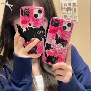 🧡ส่งของขวัญ🧡เคสไอโฟน 14 Pro Max 13 12 11 เคส for เคสไอโฟน11 แมว griptok พกง่ายๆ การป้องกันการตก Case