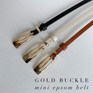 WEAR.SOUL #BT120-Gold Buckle Mini Leather