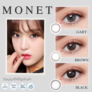 คอนแทคเลนส์  MONET ✨ ยี่ห้อ BEAUTYLENS ; Color Gary / Brown / BLACK (  สายตาปกติ )