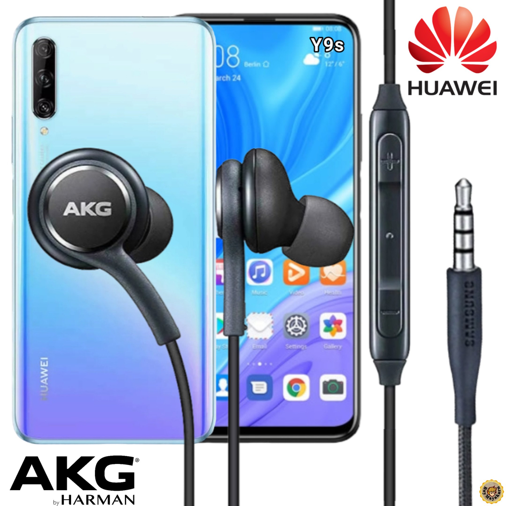 หูฟัง สมอลทอล์ค Huawei In-Ear Aux 3.5mm หัวเหว่ย อินเอียร์ เบสหนัก เสียงดี สายถัก เล่น-หยุดเพลง-เพิ่ม-ลดระดับเสียง Y9S