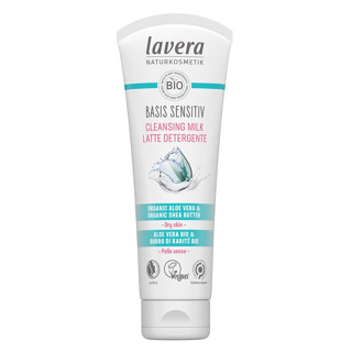 LAVERA - Basis Sensitiv Cleansing Milk - ว่านหางจระเข้ออร์แกนิก &amp; เชียบัตเตอร์ออร์แกนิก (สำหรับผิวแห้ง &amp; ผิวบอบบาง) - 125ml/4oz
