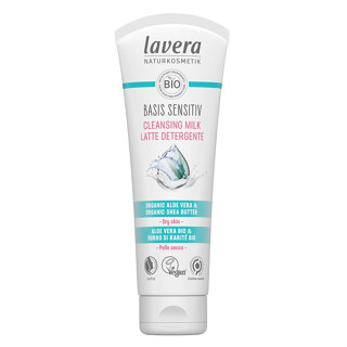 LAVERA - Basis Sensitiv Cleansing Milk - ว่านหางจระเข้ออร์แกนิก &amp; เชียบัตเตอร์ออร์แกนิก (สำหรับผิวแห้ง &amp; ผิวบอบบาง) - 125ml/4oz