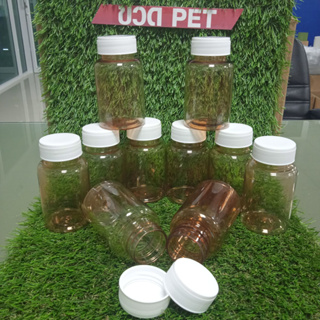 ** สินค้าขายตามภาพที่ลงขาย ** ขวดกลมใส่ยาเม็ดชนิด PET ขนาด 100 ml พร้อมฝาเกลียวสีขาว ( SET E  ) 1แพ็ค มี 10 ชุด