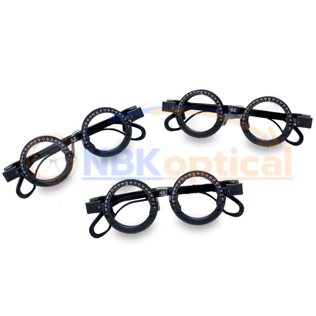 [พร้อมส่ง🇹🇭] เฟรมวัดสายตา Trial Frame Model PVC WB-1105G (PD 58,60,62,64,66)สีเทาเข้ม