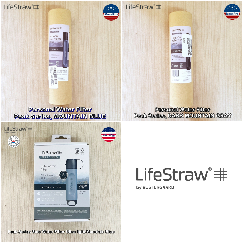 LifeStraw® Personal Water Filter Peak Series หลอดกรองน้ำแบบพกพา หลอดดูดกรองน้ำส่วนบุคคล สำหรับตั้งแคมป์ เดินป่า เดินเข