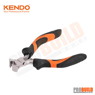 KENDO 10907 คีมปากนกแก้ว ขนาดเล็กชุบนิกเกิล ด้ามหุ้มยาง 100mm/4"