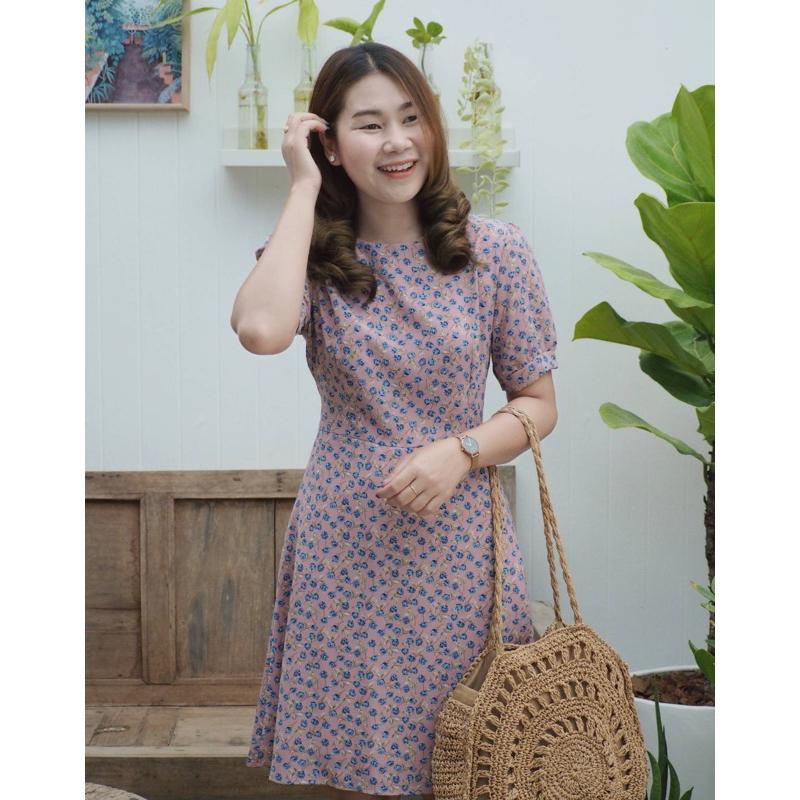𝐖𝐢𝐥𝐝 𝐫𝐨𝐬𝐞 𝐃𝐫𝐞𝐬𝐬 - เดรสสีม่วงกุลาบป่า