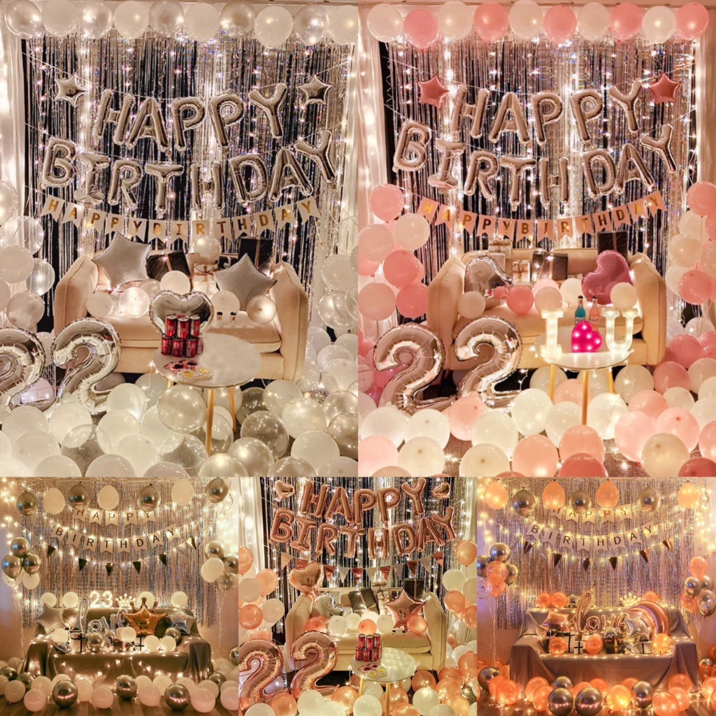 🔥ส่งด่วน🔥 ชุดลูกโป่งวันเกิด HAPPY BIRTHDAY balloon ชุดจัด สินค้าครบชุด พร๊อพแน่น set อลังการ มหึมา มโหฬาร ส่งจากร้านไทย