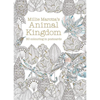 กล่องโปสการ์ด Animal Kingdom ของ Millie Marotta: การ์ดสวยๆ 50 ใบสำหรับระบายสีในการ์ด