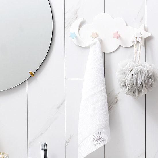 แถมกาวติดผนัง 🪝 ตะขอลายเมฆ 4ตะขอ🪄ดวงดาว ดวงจันทร์ ตกแต่งบ้าน ตะขอติดผนัง ไม่ต้องเจาะ การ์ตูนน่ารัก