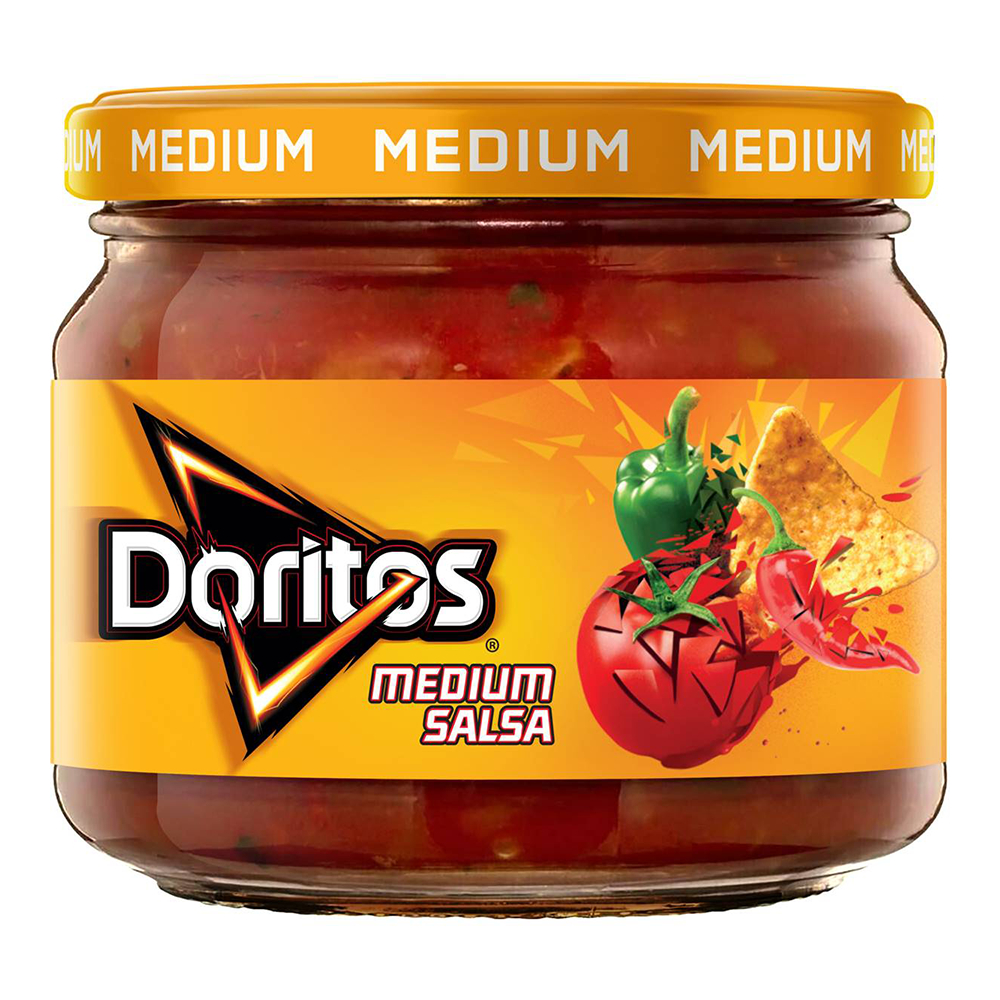 Doritos Medium Salsa 300 grams ซอสโดริโทส ซัลซ่า ไม่มีไขมัน เผ็ด