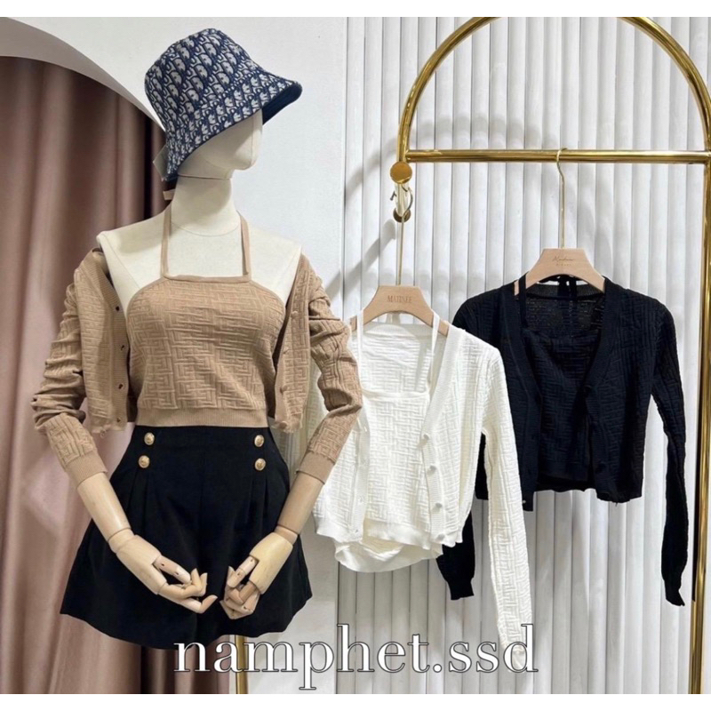 namphet.ssd เสื้อ2ชิ้นแขนยาว คล้องคอ