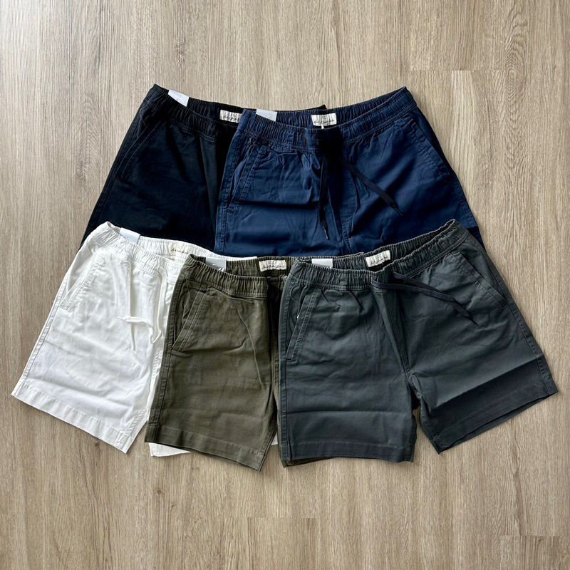 กางเกงขาสั้น ผ้าชิโน ยืด มีเชือก