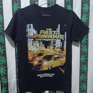 เสื้อยืดมือสอง ต่างประเทศ ลายหนัง The Fast and The Furious Size M.อก20/ยาว28