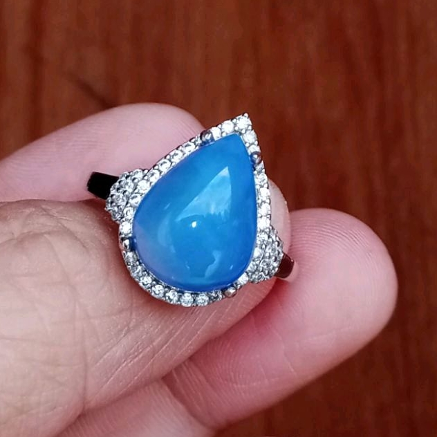 #ไซส์54.5 #แหวนโอปอลแท้ #Natural Blue Opal