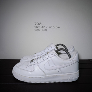 Nike Air Force 1 Triple White 42 / 26.5 cm AF1 สีขาว มือสองของแท้100% (A181)