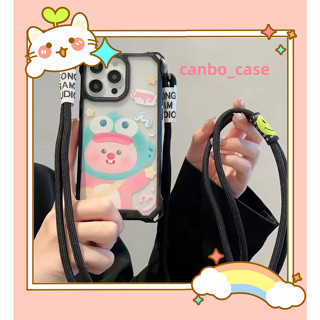 🎁ส่งของขวัญ🎁เคสไอโฟน สำหรับ 11 14 for iPhone Case 13 12 Pro Max การ์ตูน กันกระแทก พร้อมสายห้อย เคสนิ่ม เคสโทรศัพท์