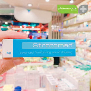 Stratamed (หลอดฟ้า) | เจลทาแผล แผลเป็นผ่าตัด แผลจากศัลยกรรม 5 กรัม