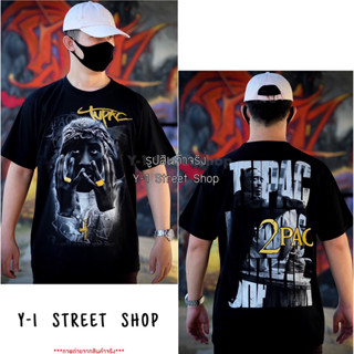 เสื้อยืด Tupac Shakur ทูพัค สกรีนสีทอง ไซส์S-4XL