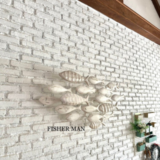 กรอบรูปปลาแขวนผนัง ปลาไม้แขวนผนัง Fishes Wall Hanging