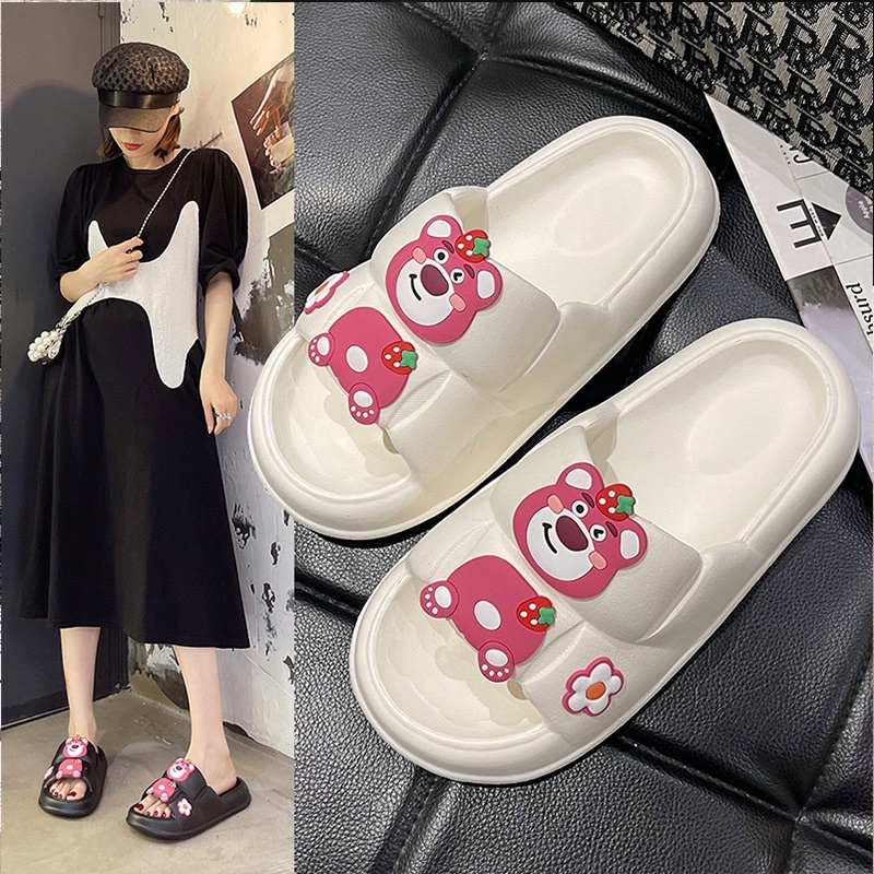 ส่งเร็ว ส่งจาก ไทย size36-41รองเท้าแตะแบบสวมลายลอตโซ พื้นนุ่มนิ่มมาก ใส่สบาย มินิมอลสไตล์เกาหลี TTH002