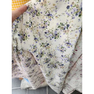 ผ้าเมตร หลา ลายดอกไม้เล็ก มินิมอล วินเทจ​ ผ้าคอตตอลผสม ถ่ายพร็อพ ฉาก ผ้าปู ปูโต๊ะ หน้ากว้าง 110-115cm