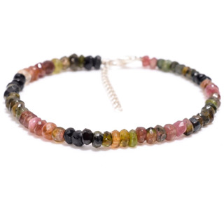 Multi Color Tourmaline Bracelet, Faceted Tourmaline Bracelet, Multi Tourmaline Beads Bracelets, Tourmaline Bracelet