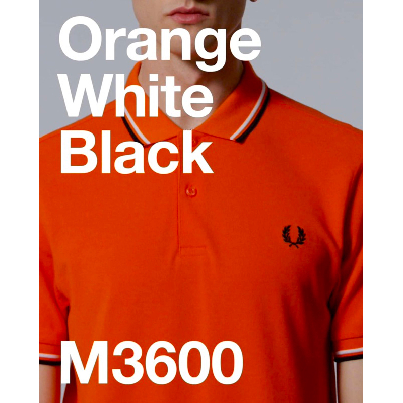 Fred Perry Twin Tipped Polo Shirt เสื้อสีส้ม มือ1แท้ป้ายห้อย Sale 80-90%