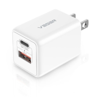 VEGER PC-AC20W Fast Charger 1 USB-A (QC3.0A) + 1 USB-C