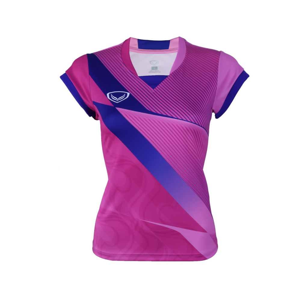 GRAND SPORT เสื้อแข่งขันหญิง คอวีแขนสั้น เอเชี่ยนเกมส์ 2022  รหัส : 072074 ราคา ถูกที่สุด ดีลบีเคเค แกลเลอรีภาพที่ 4