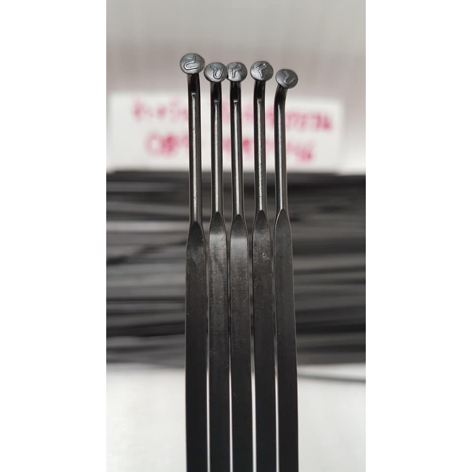 Pillar ซี่ลวดสเตนเลส PSR AERO 1432 ขนาดใหญ่ สีดํา (รวมหัวหมุด)