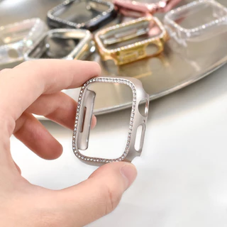 พร้อมส่ง จากไทย เคสเพชร เคส PC ประดับเพชร 1 แถว ไม่มีหน้าจอ ใช้ได้กับ Smart Watch 10 9 8 7 6 5 4 Se และ H15mini Hello