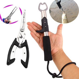 กริปเปอร์ควบคุมปลา ที่จับปากปลา ปากจับสแตนเลส Fish Gripper Fishing Tool GJ001