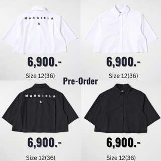 Pre-Order เสื้อเชิ้ตครอป MM6 Maison Margiela Shirt ของแท้ 💯%