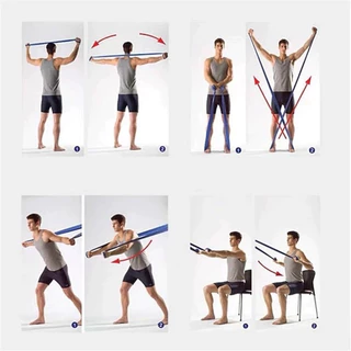 ยางยืดออกกำลังกาย พิลาทิส โยคะ ฟิตเนสโยคะ Elastic Band Pilates Band ความหนืด 18 Lbs.