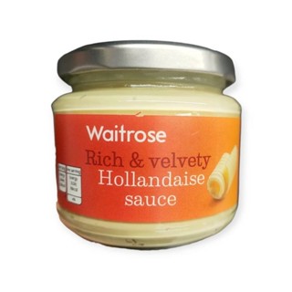 Waitrose Hollandaise Sauce ซอสครีม สำหรับจิ้มเนื้อสัตว์  เวทโทรส 190 กรัม